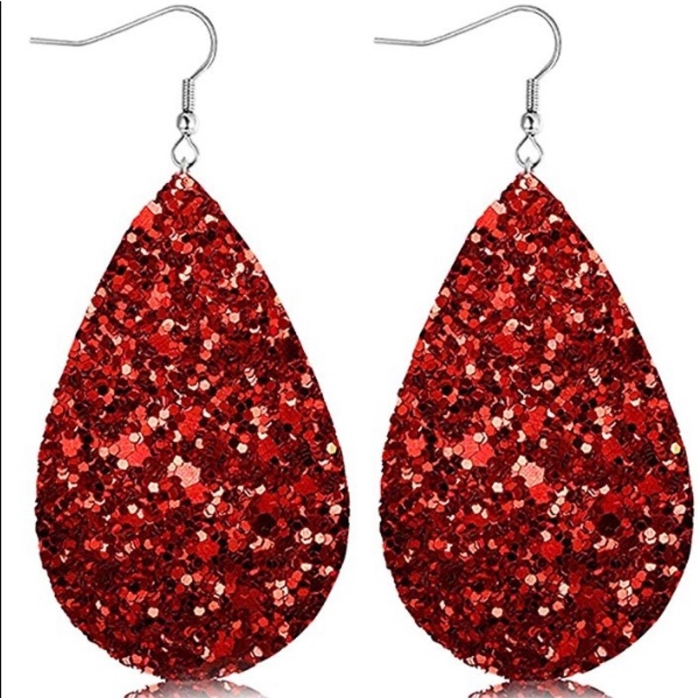 ✨Leather Teardrop Earrings✨